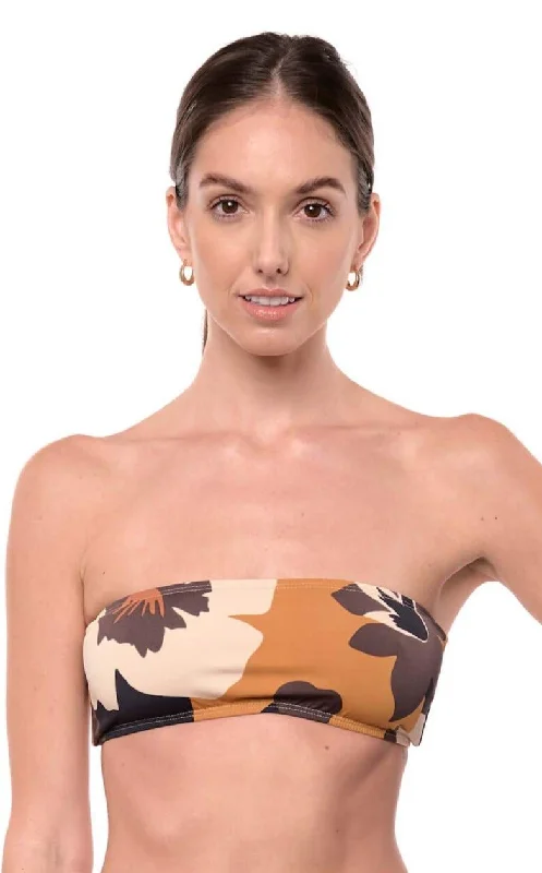 Giovanna Bandeau Bikini Top Floral Print Back tie bikini top, Adjustable, Trendy, Sexy Giovanna Bandeau Bikini Top Floral Print Back tie bikini top, Adjustable, Trendy, Sexy
