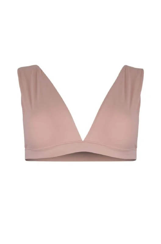Natalie Bikini Top in Pink Blush Bikini with beads, Glamorous, Trendy, Chic