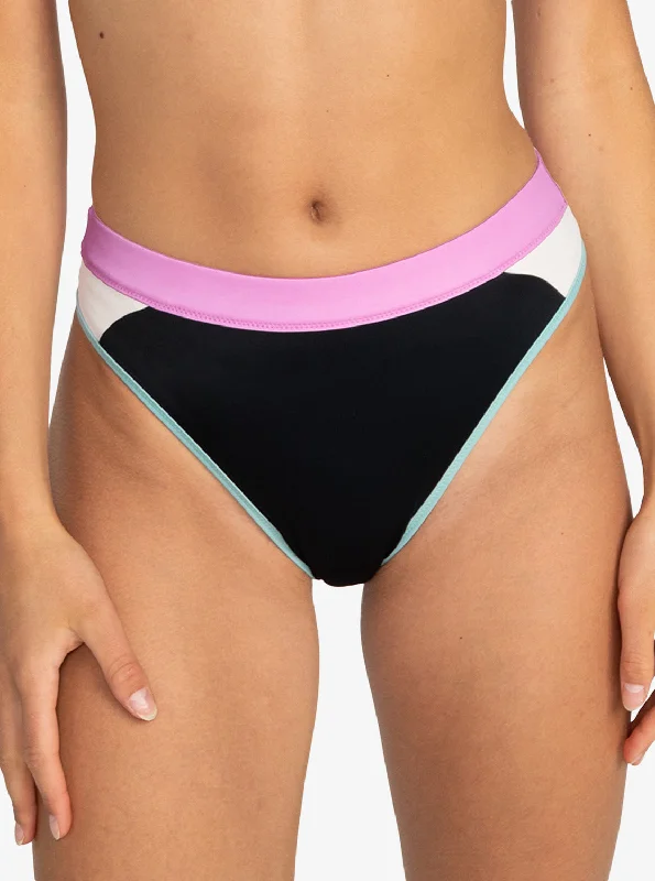 Roxy Active Mid Waist Bikini Bottoms - Anthracite Two-piece bikini, Classic, Comfortable, Swimwear Roxy Active Mid Waist Bikini Bottoms - Anthracite Two-piece bikini, Classic, Comfortable, Swimwear