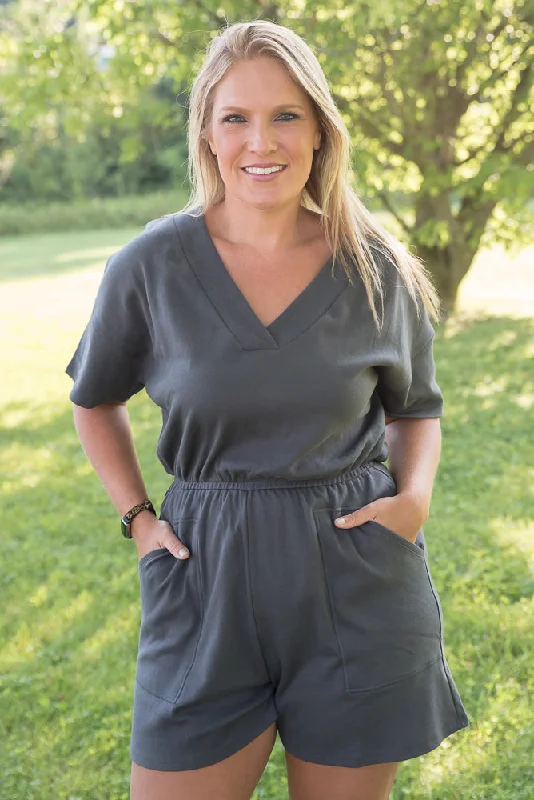 All Dolled Up Romper Wide-leg jumpsuit, Bohemian style, Relaxed fit, Trendy