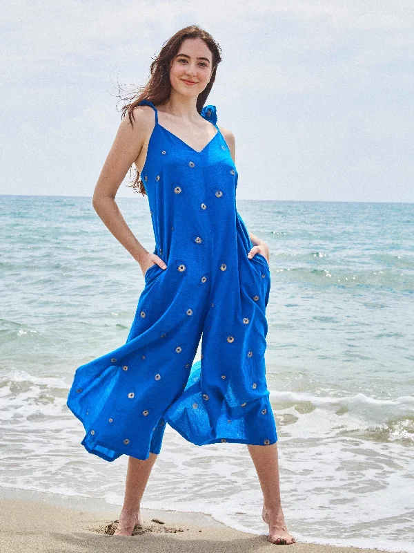 Angel Jumpsuit | Evil Eye Moroccan blue Strappy jumpsuit, Simple design, Casual, Trendy Angel Jumpsuit | Evil Eye Moroccan blue Strappy jumpsuit, Simple design, Casual, Trendy