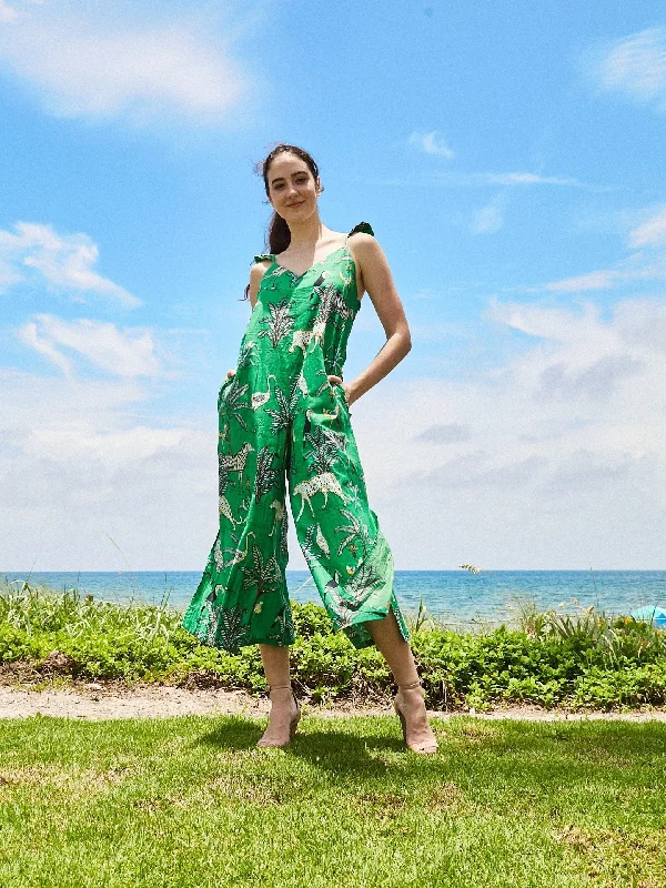 Angel Jumpsuit | Zoo Vivid Green Sleeveless jumpsuit, Elegant, Fashionable, Comfortable Angel Jumpsuit | Zoo Vivid Green Sleeveless jumpsuit, Elegant, Fashionable, Comfortable