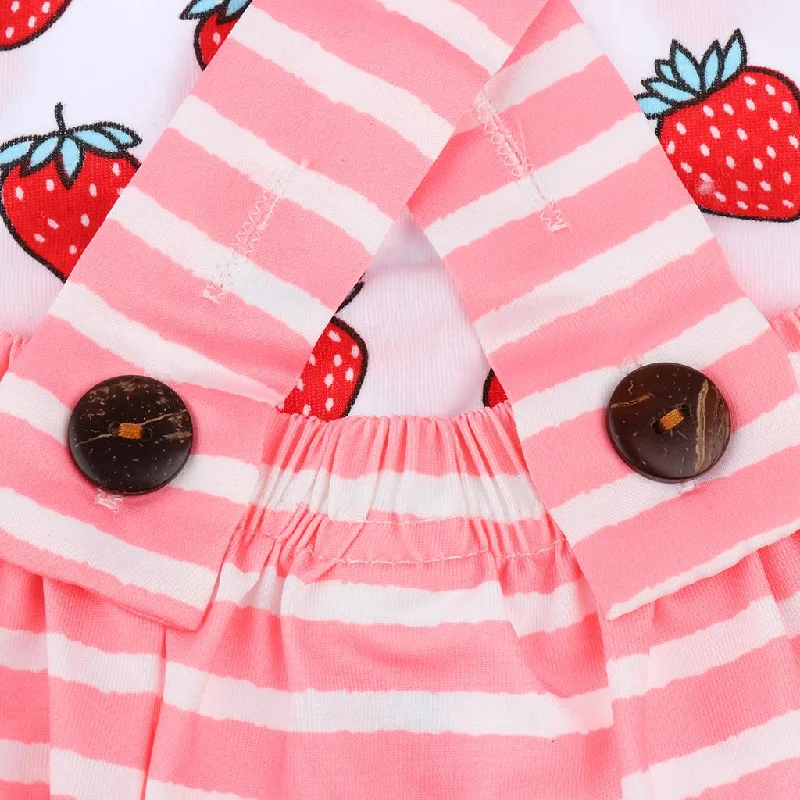 Maxbell Baby Girls Straberry Sling Romper Cotton Jumpsuit Sleeveless 100cm Pink Tie waist jumpsuit, Slim fit, Trendy, Comfortable Maxbell Baby Girls Straberry Sling Romper Cotton Jumpsuit Sleeveless 100cm Pink Tie waist jumpsuit, Slim fit, Trendy, Comfortable