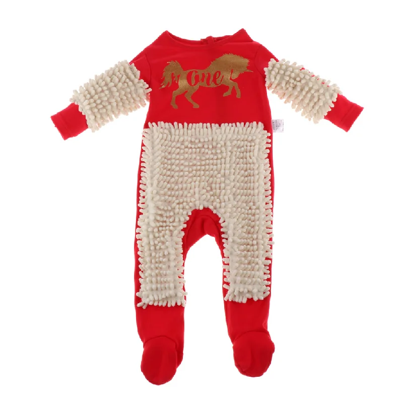 Maxbell Baby Mop Rompers Newborn Boys Girls Crawling Clothes Jumpsuit Red White 90cm Zipper jumpsuit, Sleek, Trendy, Casual Maxbell Baby Mop Rompers Newborn Boys Girls Crawling Clothes Jumpsuit Red White 90cm Zipper jumpsuit, Sleek, Trendy, Casual