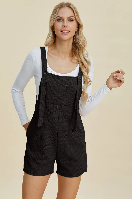 Texture Sleeveless Romper Wrap jumpsuit, Flattering fit, Stylish, Elegant