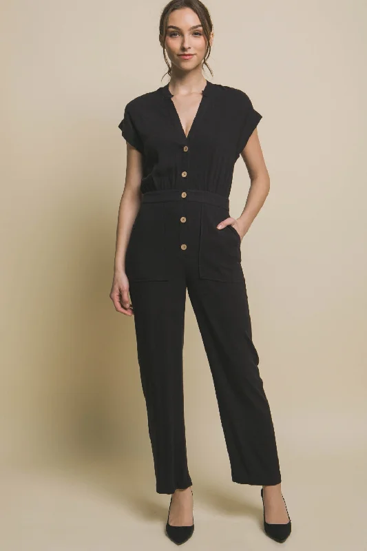 Love Tree Button Up Front Pocket Jumpsuit Pocket jumpsuit, Practical, Comfortable, Casual Love Tree Button Up Front Pocket Jumpsuit Pocket jumpsuit, Practical, Comfortable, Casual