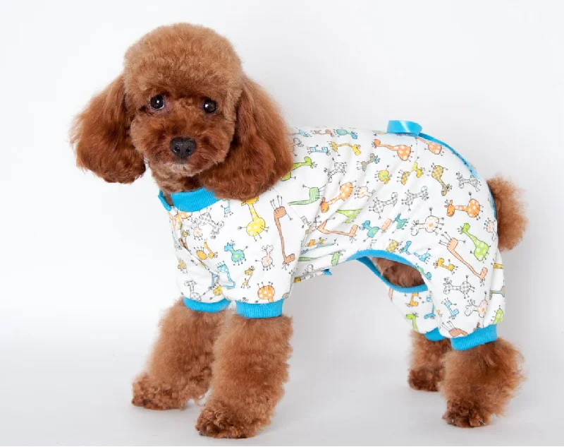 Maxbell Pet Dog Puppy Cotton Clothes Soft Pajamas Cartoon Jumpsuit Apparel Blue XL Printed jumpsuit, Bold pattern, Casual, Fashionable Maxbell Pet Dog Puppy Cotton Clothes Soft Pajamas Cartoon Jumpsuit Apparel Blue XL Printed jumpsuit, Bold pattern, Casual, Fashionable