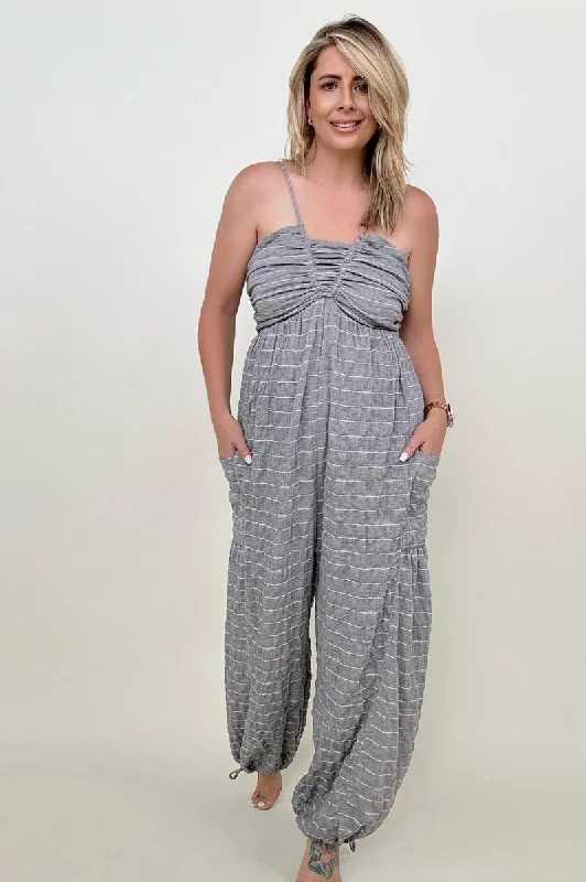 White Birch Sleeveless Halter Tie Back Woven Jumpsuit Casual chic jumpsuit, Comfortable, Trendy, Street style White Birch Sleeveless Halter Tie Back Woven Jumpsuit Casual chic jumpsuit, Comfortable, Trendy, Street style